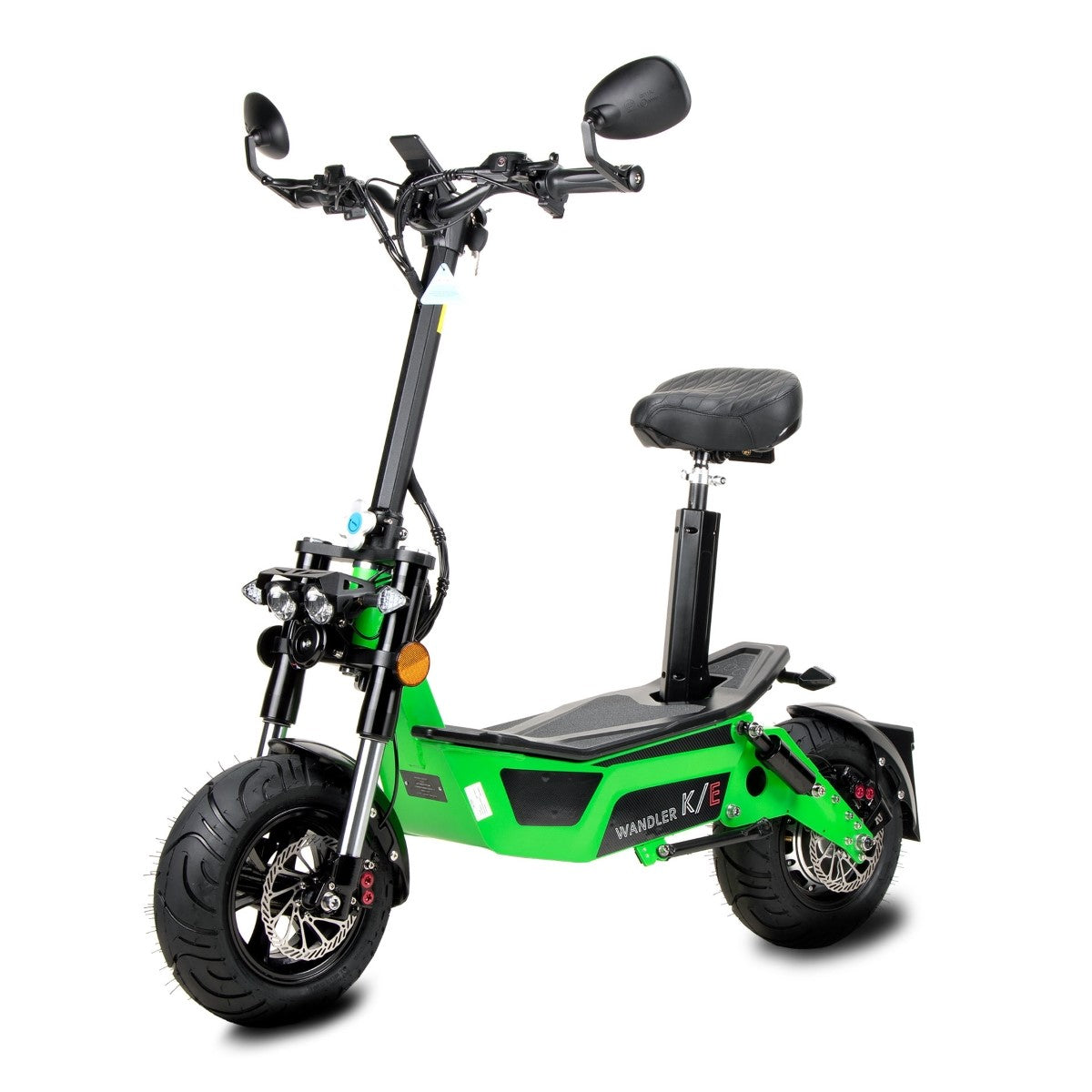 Elektroroller Wandler K/E mit Sitz - 45km/h - Straßenzulassung - Leuchtgrün