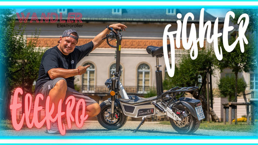 WANDLER-L/E Elektroroller im Einsatz – kompakt und klappbar für Camping und Städtereisen, getestet von EAST CAST.